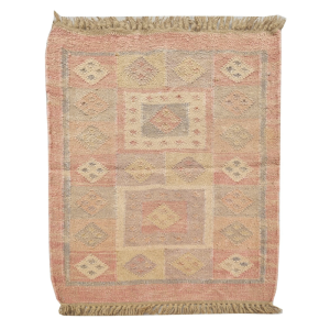 Vintage Handwoven Wool Kilim Rug