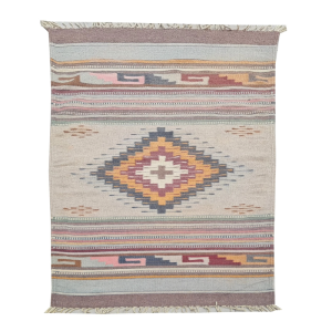 Vintage Handwoven Wool Kilim Rug