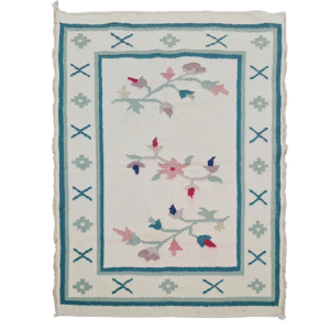 Vintage Handwoven Wool Kilim Rug