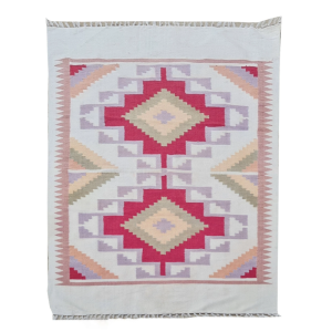 Vintage Handwoven Wool Kilim Rug