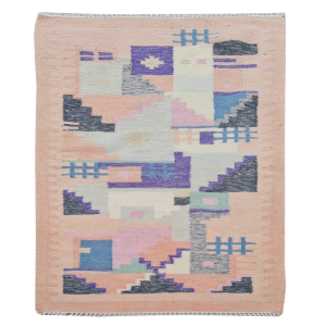 Vintage Handwoven Wool Kilim Rug