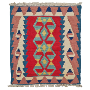 Vintage Handwoven Wool Kilim Rug