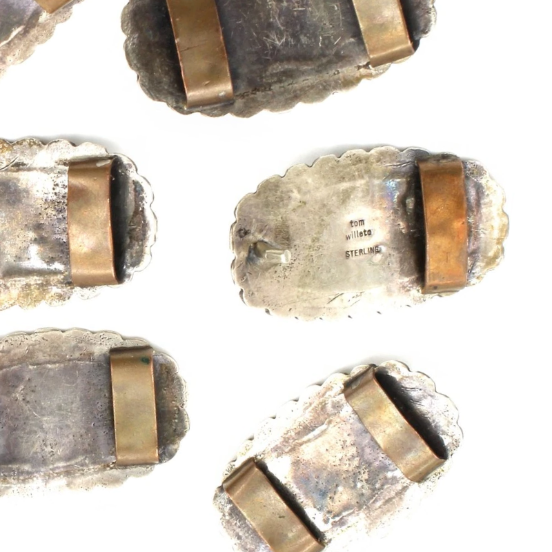 Sterling Silver Concho Belt by Tom Willeto (Navajo) - Image 3