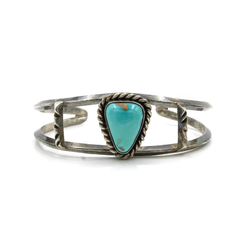 Vintage Turquoise Split-Shank Cuff