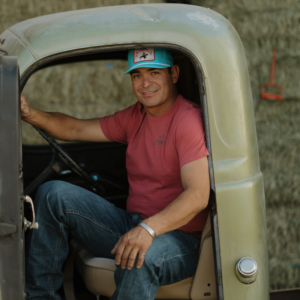 Capriola Dad Cap with sewn patch and rope braid bill