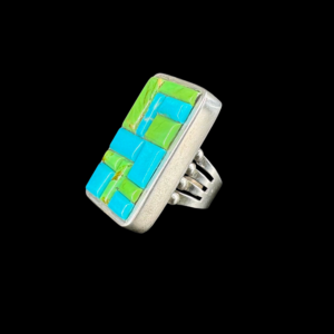 O.W. Sterling Silver Vintage Rectangle Ring