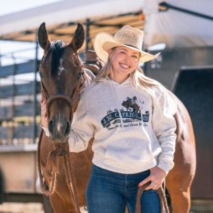 Heathered Natural Capriola Bronc Rider Hoodie JM Capriola