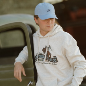 Heathered Natural Capriola Bronc Rider Hoodie JM Capriola