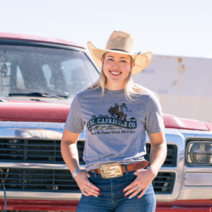 Graphite Heather Capriola Bronc Rider tee JM Capriola